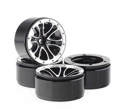 ALIENTAC Four(4) 1.9" Wide 1" Alloy Beadlock Wheel Rim for 1/10 RC Model #004 - Image 1 of 4