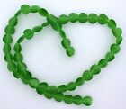 2 Strand 8mm Emerald Green Heart Fiber Optic Bead CLOSEOUT CLEARANCE fobsc28