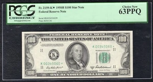 FR.2159-K* 1950-B $100 *STAR* FRN FEDERAL RESERVE NOTE DALLAS, TX PCGS UNC-63PPQ - Picture 1 of 2