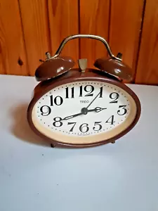 Réveil Treo Vintage Mécanique Ovale Germany Déco Collection Vitrine - Imagen 1 de 5