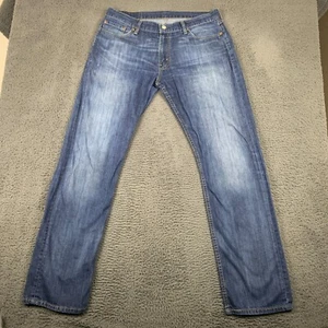 Levis 514 Mens Jeans 36x35* Straight Blue Faded 100% Cotton Denim Dark Wash - Picture 1 of 8
