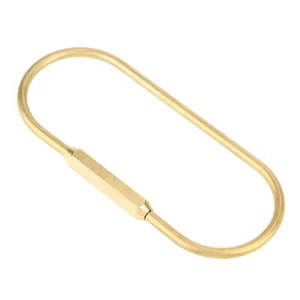 Moschettone in ottone con chiusura a vite moschettone clip gancio portachiavi decorazione regalo (anulare) - Foto 1 di 24