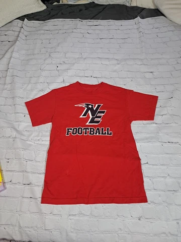 NFL NEW ENGLAND PATRIOTS youth short sleeve t-shirt RED SZ SMALL blue white Cover