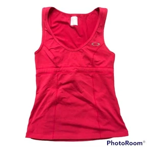 Oakley Workout Tank Top Works S Small Pink Tie Stretch Athletic Running - Picture 1 of 7