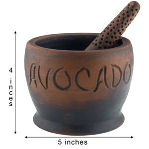 Juego de mortero y mortero, tamaño mediano, 3,5 pulgadas - 1,5 tazas, parte inferior antideslizante. - Imagen 1 de 13