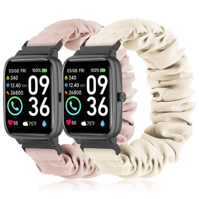 Bandas scrunchie Sunnyson 22mm para Smartwat Veryfit IDW13 IDW16 IDW19 IDW26 IDW28 - Imagem 1 de 4