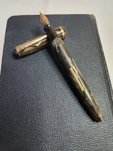 Pluma Estilográfica Águila Art Deco De Colección Verde/Plateado Mármol Aleación Especial Nueva en Caja - Imagen 1 de 16