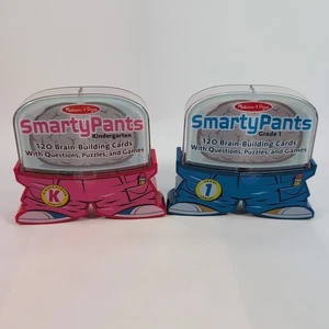 Lot of 2 Melissa & Doug Smarty Pants Brain Building Educational Cards K & 1st - Picture 1 of 6