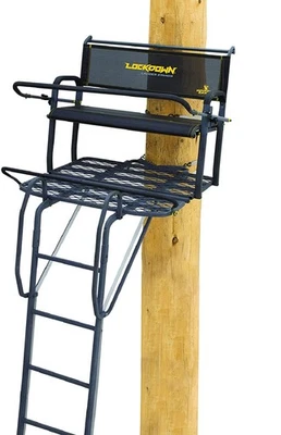 Rivers Edge Lockdown 21' 2Man 3rd Ladder Tree Stand Flip-Out Footrest Ladder - Image 1 of 3