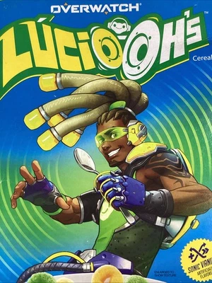Overwatch Lucio Ohs Caja de Cereales Blizzard Kelloggs Raro De Colección 2018 Brasil DJ Rio Foto 1 de 4