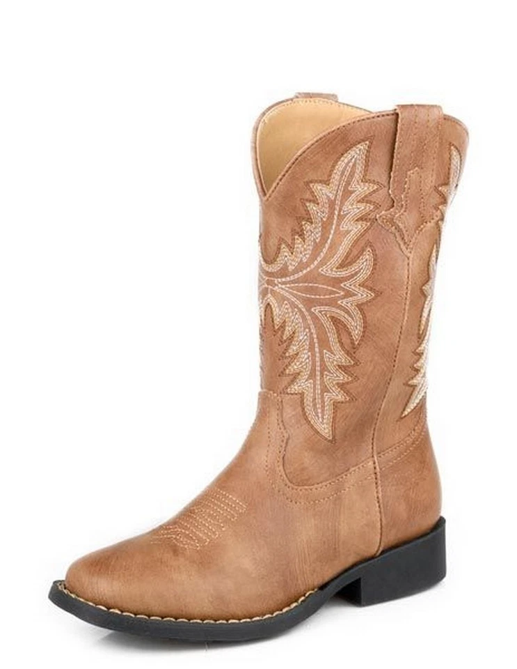 Roper Western ботинки для мальчиков Люк искусственной кожи желтовато-коричневый 09-119-0191-3691 TA - Изображение 1 из 1