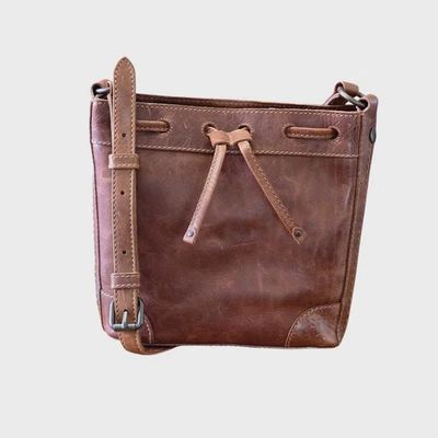 Bolso Bandolera FRYE Melissa Cuero Cordón Color Coñac Foto 1 de 4