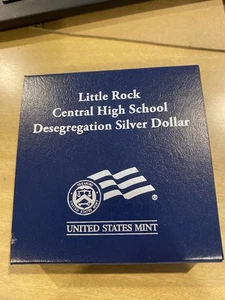 2007 Little Rock Central School Desegragation Silver Dollar w/ cert box holder - Picture 1 of 7