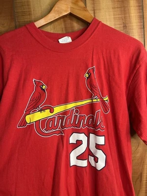 Camiseta retro vintage Majestic St Louis Cardinals Mark McGwire #25 MLB roja talla L Foto 1 de 4