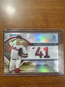 2023 Bowman - Bowman Scouts Top 100 Mick Abel #BTP-41 (RC) - Picture 1 of 2