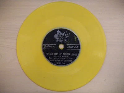Vintage Little Yellow Golden Record THE ANIMALS OF FARMER JONES 6" 78rpm  Foto 1 de 4