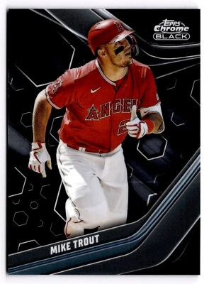 2023 Topps Chrome Black Mike Trout #100 California Angels  - Image 1 of 3