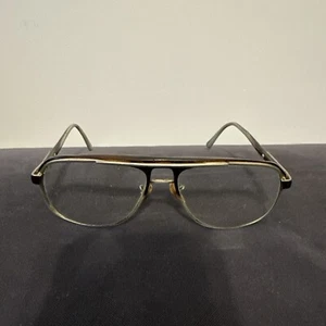 Vintage Sterling Optik Braun Schildpatt Metall Brille Brillengestell - Bild 1 von 8