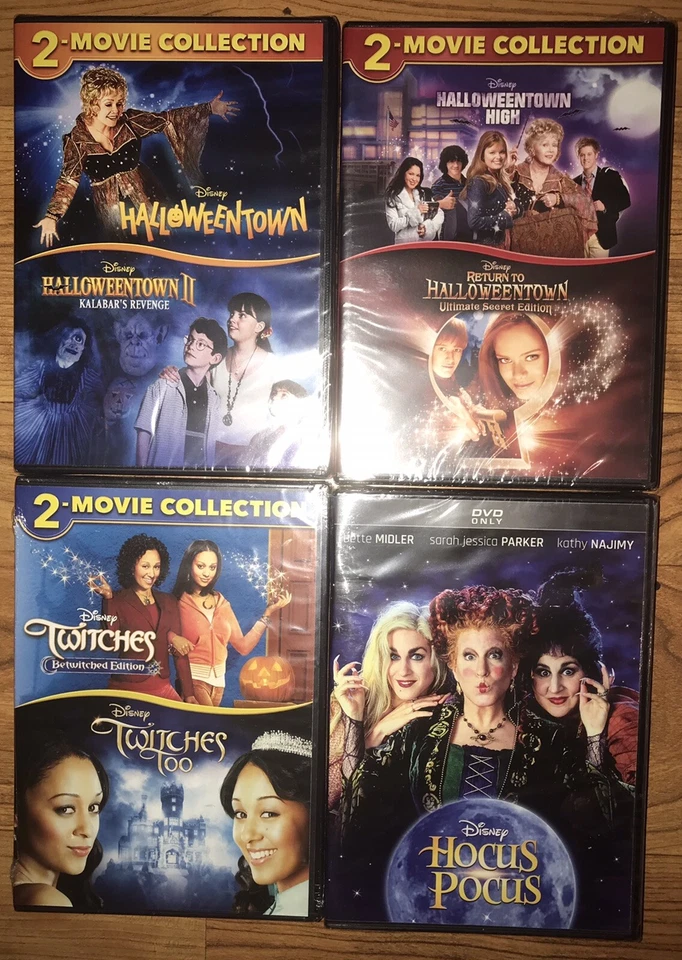 HALLOWEENTOWN 1,2,3,4 DVD COMPLETE SET+ TWITCHES + TOO + HOCUS POCUS NEW! DISNEY Foto 1 de 1