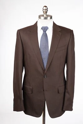 VERSACE Brown Cotton Sport Coat Regular Fit Twill 2 Button Blazer 40 R (EU 50) - Image 1 of 4