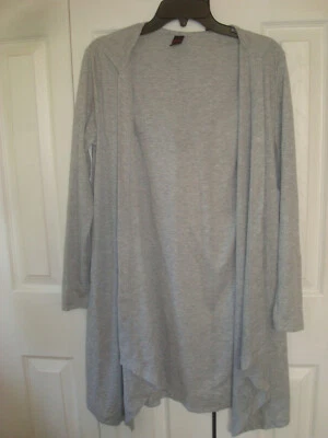 Cardigã feminino júnior malha cinza tamanho médio capuz bongo novo com etiquetas - Imagem 1 de 2