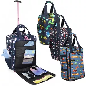 Ryanair Approved Cabin Bag Under Seat Baggage 40x25x20cm Kids Luggage On Wheels - Picture 1 of 62