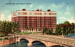 Postal Soldier Mail Pvt Rankin 930th Stout Hotel Marrott Indianápolis Indiana - Imagen 1 de 2