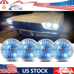 4PCS 5 3/4 5.75" Round LED Headlights Halo Hi/Lo Beam For 1965-1978 Ford LTD - Picture 1 of 11