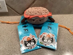 NWT Jellycat Amuseables Bagel & 2 25th anniversary sticker packs Jelly Cat - Picture 1 of 4