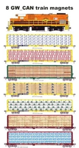Tren de madera Genesee y Wyoming (norte de California) 8 imanes de Andy Fletcher - Imagen 1 de 1