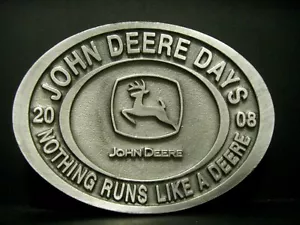 * 2008 John Deere Days Nothing Runs 2000 Händler Marke Logo Gürtelschnalle jd - Bild 1 von 3