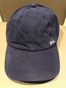SUPERDRY Vintage Embroidered Logo Navy Blue Cotton Cap Hat OSFA LIKE MINT - Picture 1 of 7