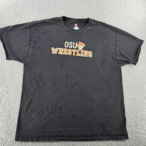 Oklahoma State University Shirt Mens XL Black Graphic Tee School Short Sleeve Cover