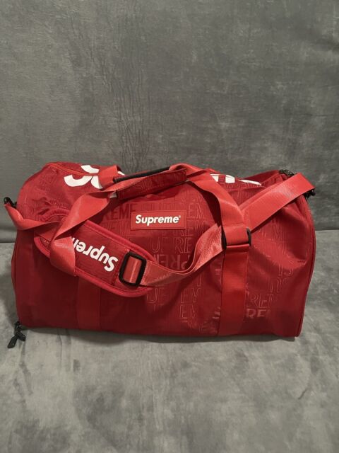 Leather travel bag Louis Vuitton x Supreme Red in Leather - 30667328