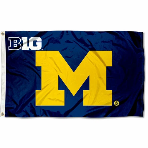 Michigan Team University Wolverines Big Ten Flag Large 3x5 Cover