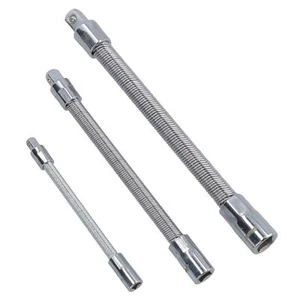 Flexible Flexi Extension Bar Adapter Set For Sockets Mixed Drive 1/4 – 1/2in 3pc - Picture 1 of 6