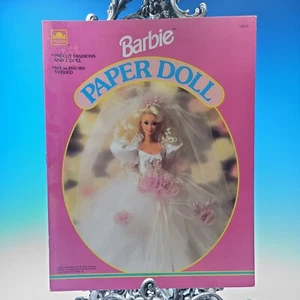 Libro muñeca de papel Barbie #1502-5 sin cortar por Golden Book 1993 hecho en EE. UU. - Imagen 1 de 5