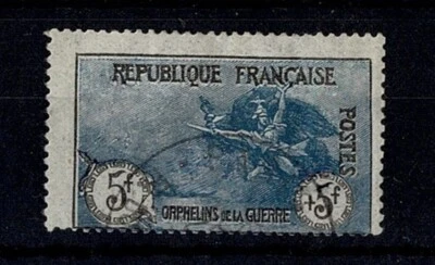 FRANCE STAMP YVERT 155 SCOTT B10 "WAR ORPHANS MARSEILLAISE 5F+5F" USED F-VF X538 - Image 1 of 2