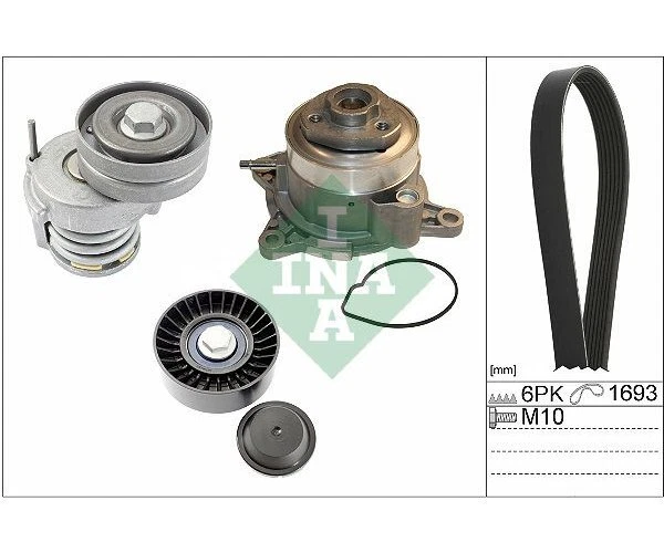 Wasserpumpe + Keilrippenriemensatz INA 529053430 für VW Polo - Bild 1 von 1