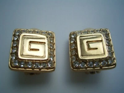 Tolle GIVENCHY PARIS Ohrclips Earclips DESIGNER LOGO VINTAGE !!! - Bild 1 von 4