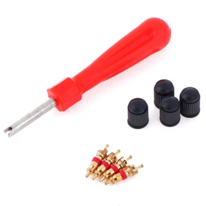 1Set Tire Valve Service Kit Valve Cores Screwdriver Tire Repair Car Motorcy -fo - Picture 1 of 12