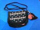 Women's Holister Shoulder Strap Blue Small Cotton Embroidered Bag. New No Tags. 