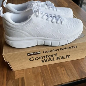 New Kirkland Signature Men's Sneakers Comfort Size 10 WHITE Slip-Resistant Mesh - Picture 1 of 10