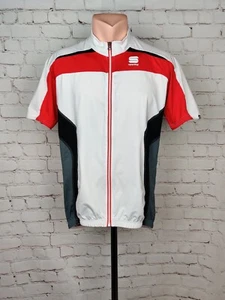 Cycling shirt Jersey Bike Line Sportful Anakonda Racing White Red Black Mens 2XL - Picture 1 of 12