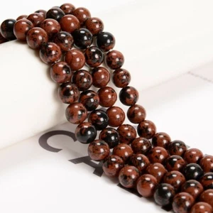 50 Strand 15" Wholesale Natural Golden Swan Stone Round Spacer Loose Beads8MM - Picture 1 of 6