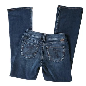 Silver Suki Boot Cut Dark Wash Womens Jeans Size 28x30 measured Western Cowgirl - Picture 1 of 10