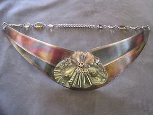 Women's Decorative Metal Cumberbun W/ Faux Gems - Picture 1 of 6