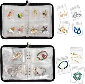 Travel Jewelry Organizer Case with Anti-Tarnish Pouches, Pack of 2 - Picture 1 of 13