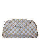 CHANEL LIGHT BLUE DENIM & BROWN WOVEN ROPE CANEBIER JUST MADEMOISELLE...