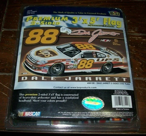 DALE JARRETT #88 UPS PREMIUM 3X5 BSI 3 SIDED FLAG BRAND NEW!!! Cover